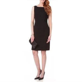 how to accessorize a black sheath dress
